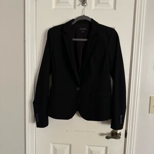 Ann Taylor Black one-bottom blazer